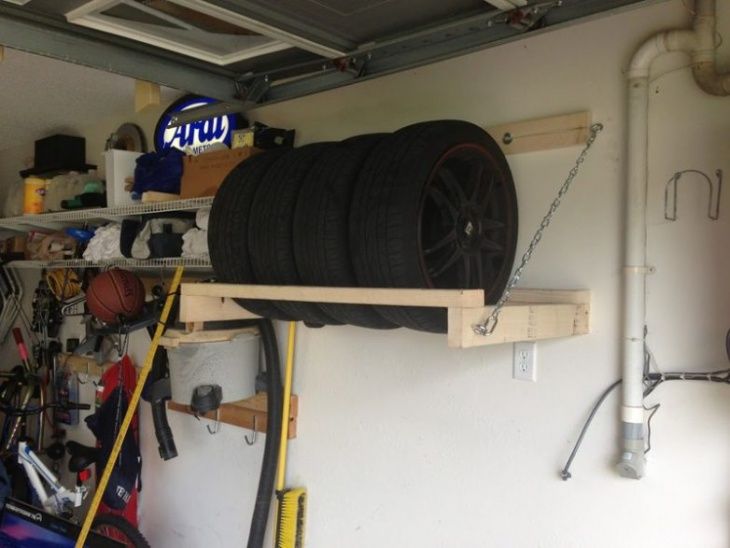 Как хранить резину без дисков в домашних условиях в гараже